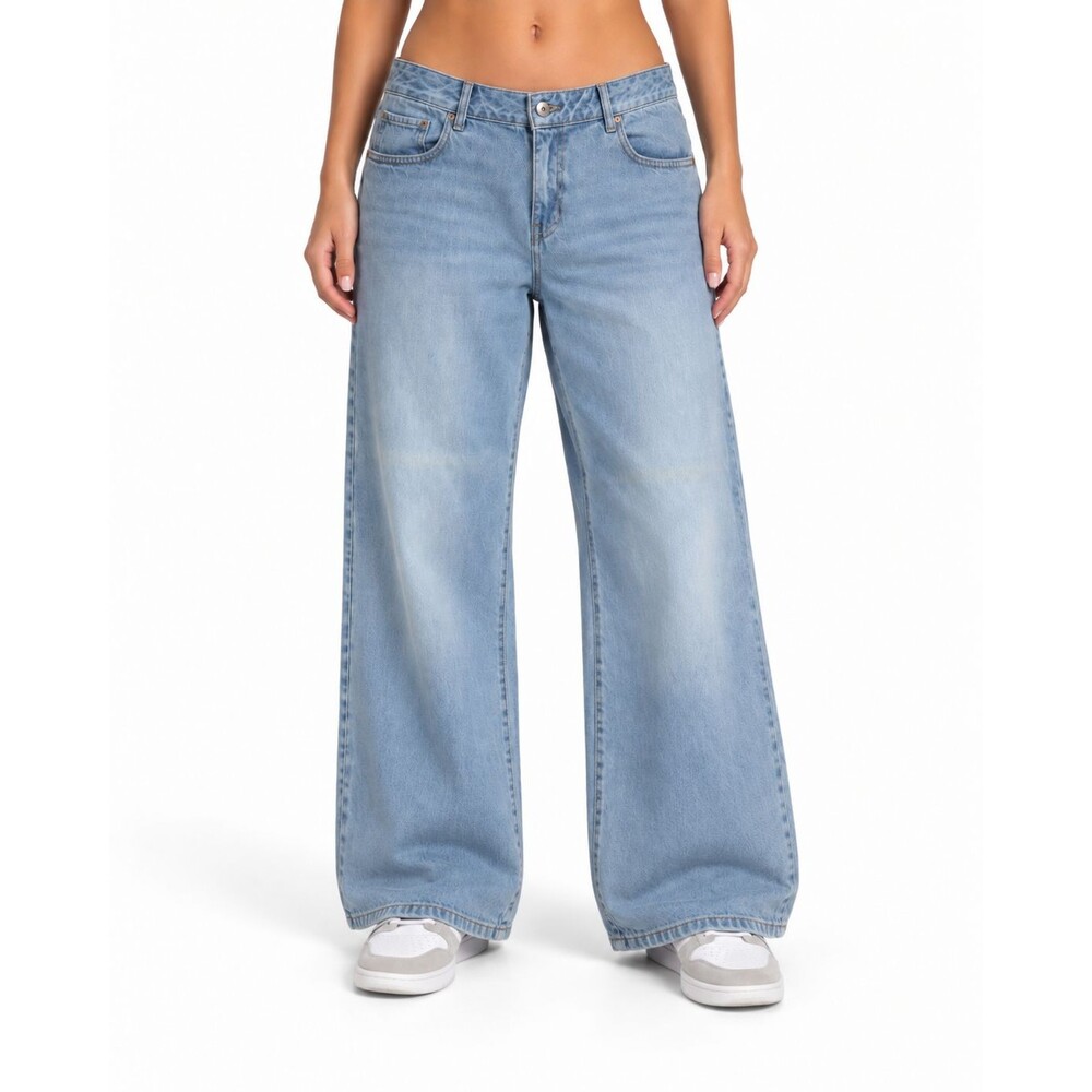 Pacsun Casey Low Rise Baggy Jeans Womens Wide leg Size 30 Light Blue Wash Cotton